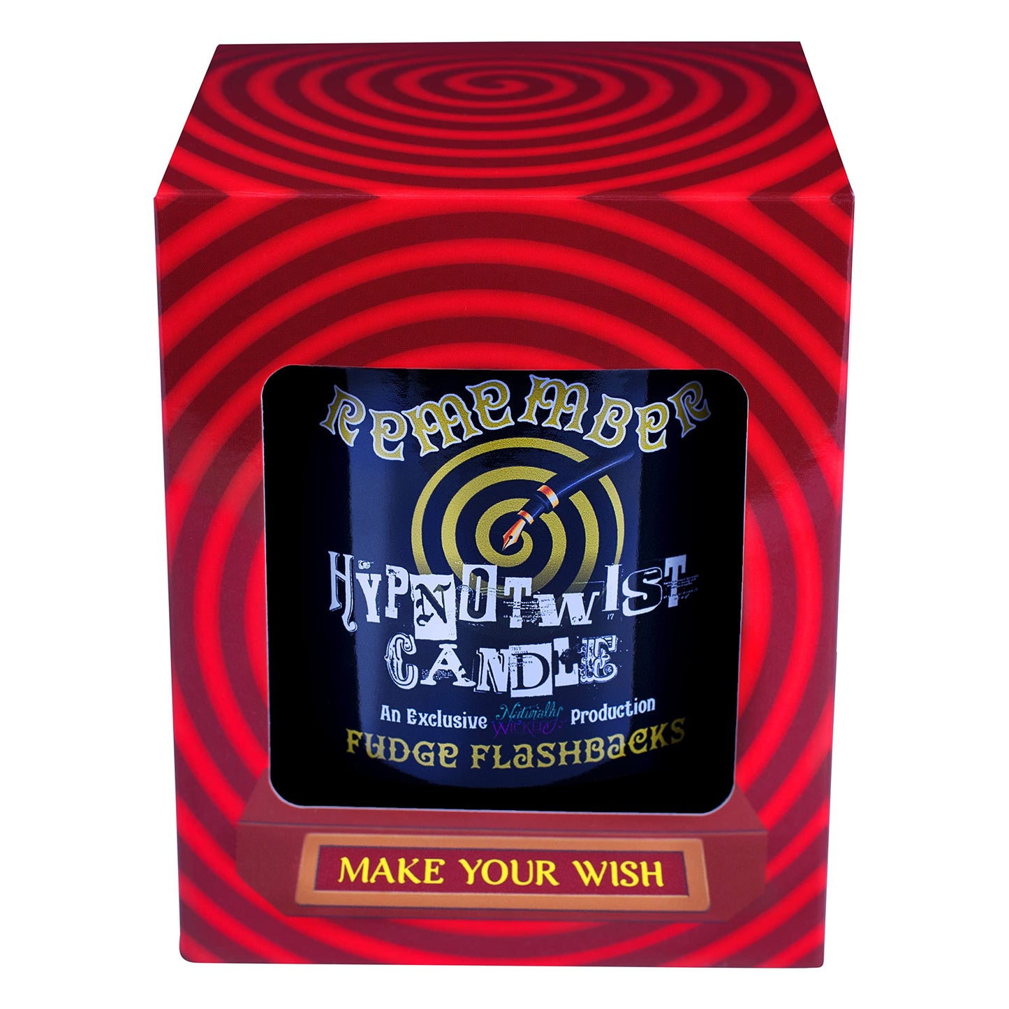 Naturally Wicked Hypnotwist Remember Candle | Hypnotic Crystal Spell Candle | Inc Crystal Spinning Top