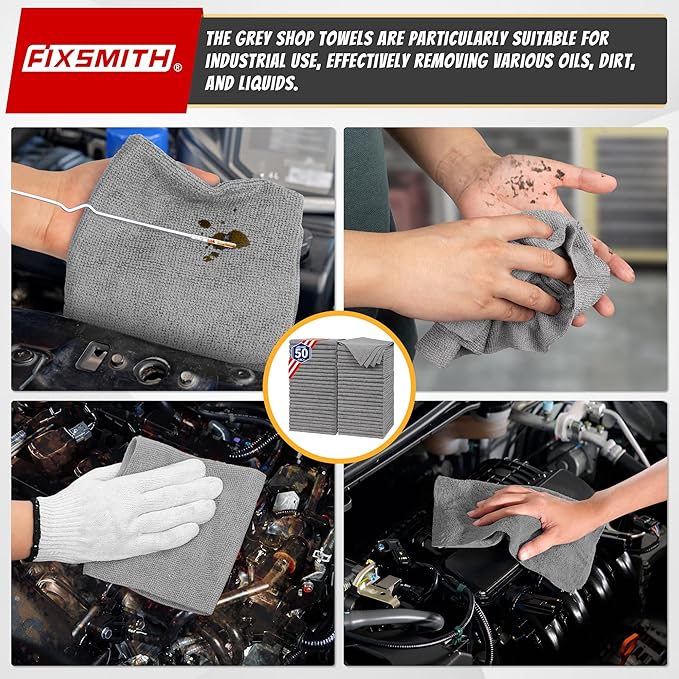 FIXSMITH Shop Towels, Microfiber Towels