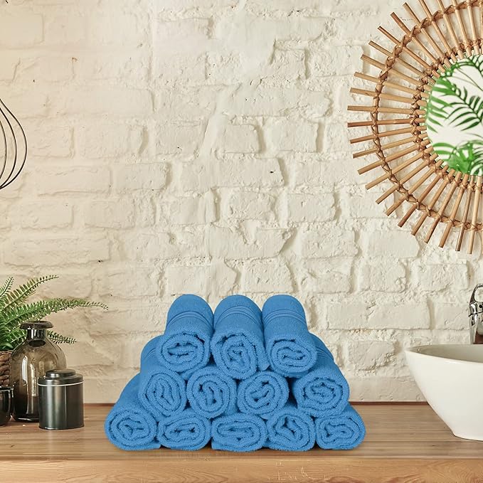 Utopia Towels Wash Cloths Set, 12 by 12 Inches, 100% Cotton Ring Spun, Highly