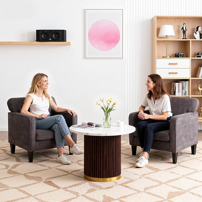 DUMOS Dark Grey Modern Accent Chairs