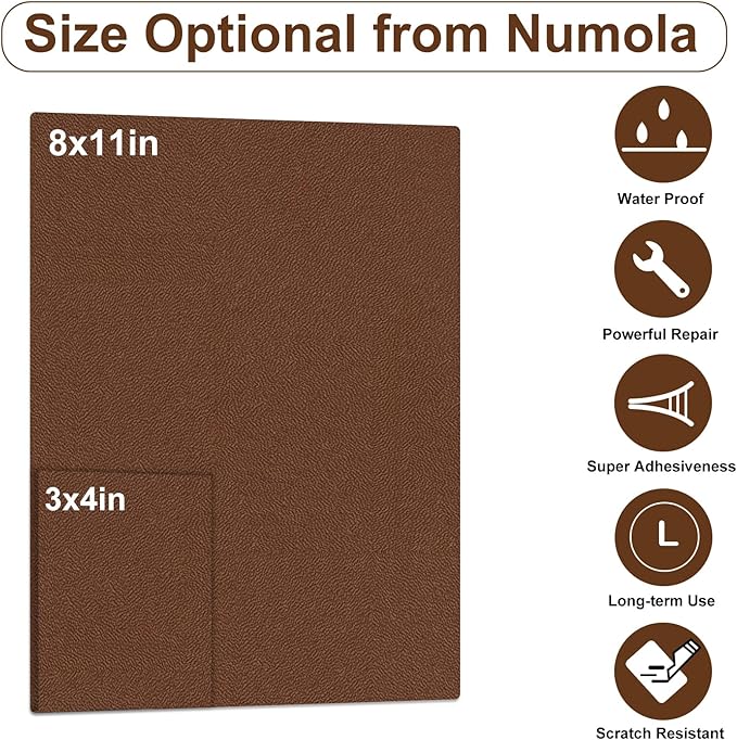 Numola Leather Repair Patch 8×11 inch Self-Adhesive Leather Repair Tape