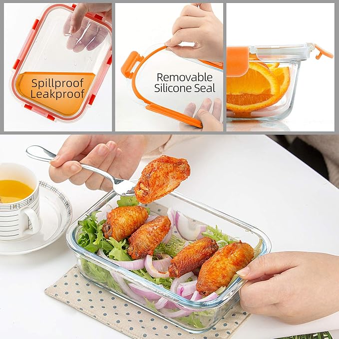 C CREST Glass Food Storage Containers