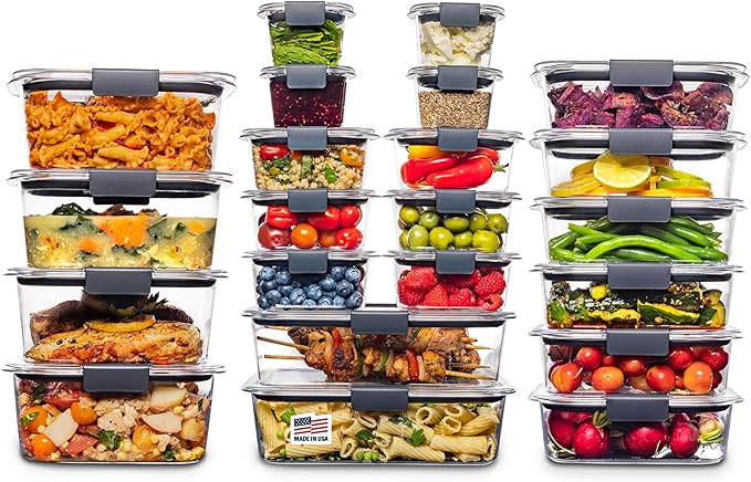 Rubbermaid Brilliance BPA Free 44-Piece Food Storage Containers Set Airtight