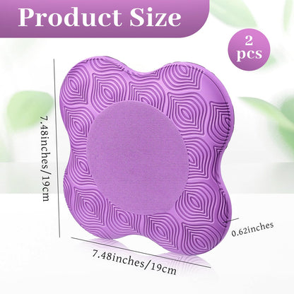 2 Pack Yoga Knee Pads Elbow Cushions Extra Thick Knee Cushion Soft Pilates Kneeling Pad Exercise Yoga Supplies for Women and Men Hands Elbows Wrists Floor Workout Support Pads Essentials