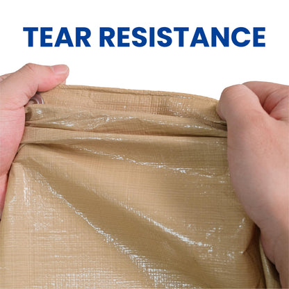 Tarp 20x40 Heavy Duty Waterproof Beige Tarp 12.5mil,Durable,Multipurpose, Weather Resistant,Uv Resistant,Tear Resistant,Can Be Used for Outdoor Furniture,Cars,Ships,Roofs-by MVPNET