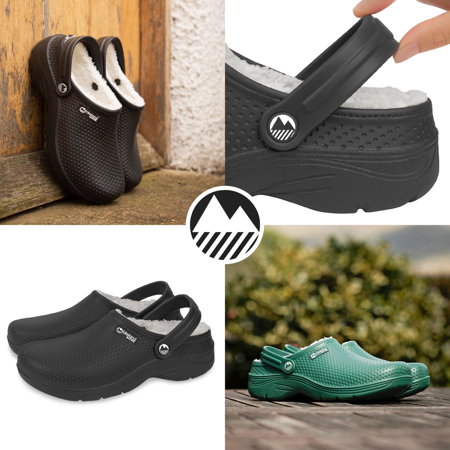 Lakeland Active Men's Fleece-Lined Dockray Clogs - Black - 10
