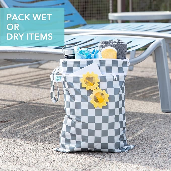 Bumkins Waterproof Wet Dry Bag for Baby, Swim Suit, Cloth Diapers, Pump Parts