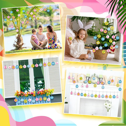 HyDren 40 Pcs Summer Tree Ornaments 1.2 Inch Mini Christmas in July Hanging Tree Decorations Coconut Dot Wave Stripe Flamingo Ornaments Tropical Party Decor for Home Luau Holiday Decorative Supplies