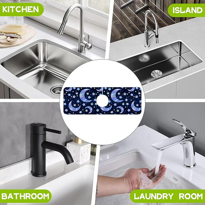 Kitchen Sink Splash Guard Faucet Mat Super Absorbent Fast Drying Mat Guard
