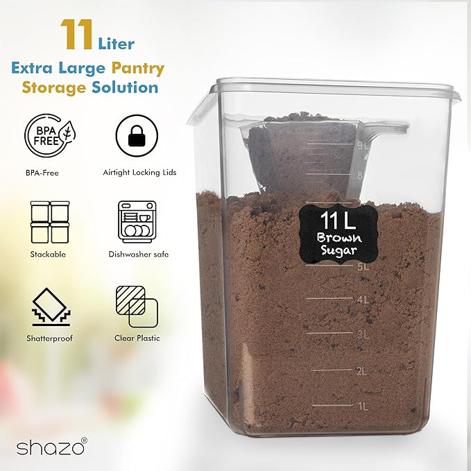 Shazo 2 PC Flour Sugar Storage Containers