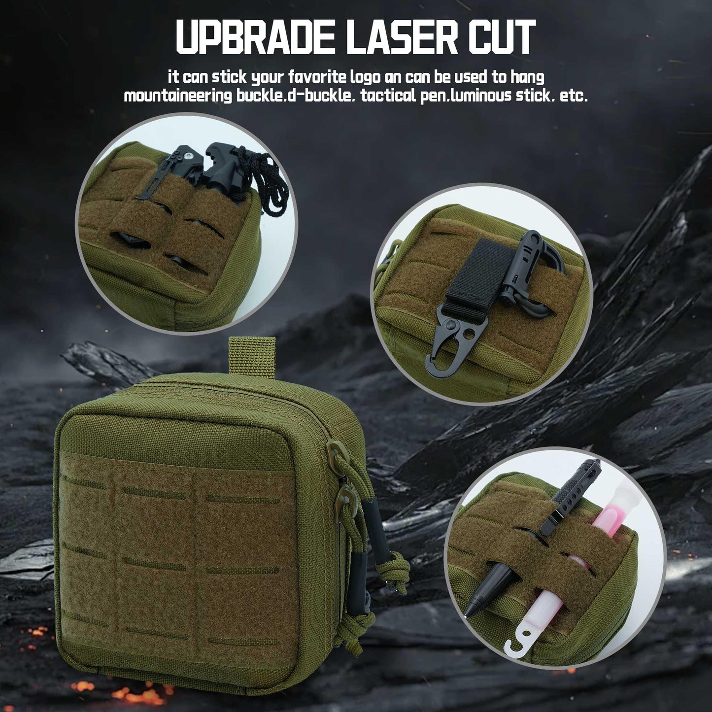 Small Admin Pouch Molle, Tactical Mini Utility Tool EDC Waist Belt Pouches Bag for Vest Backpack
