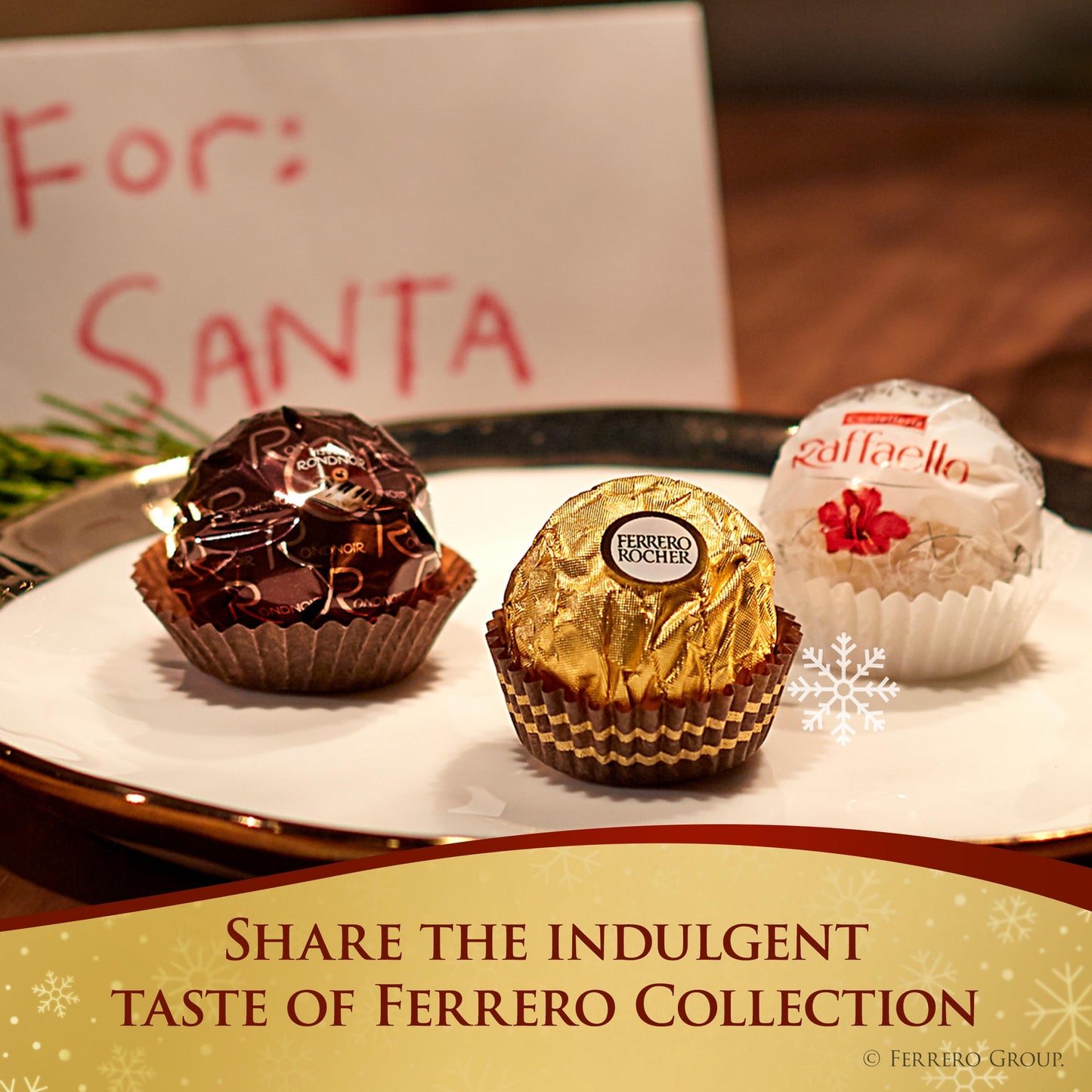 Ferrero Collection, Premium Assorted, Hazelnut, Dark Chocolate and Coconut, 24 Count Holiday Gift Box, 9.1 oz