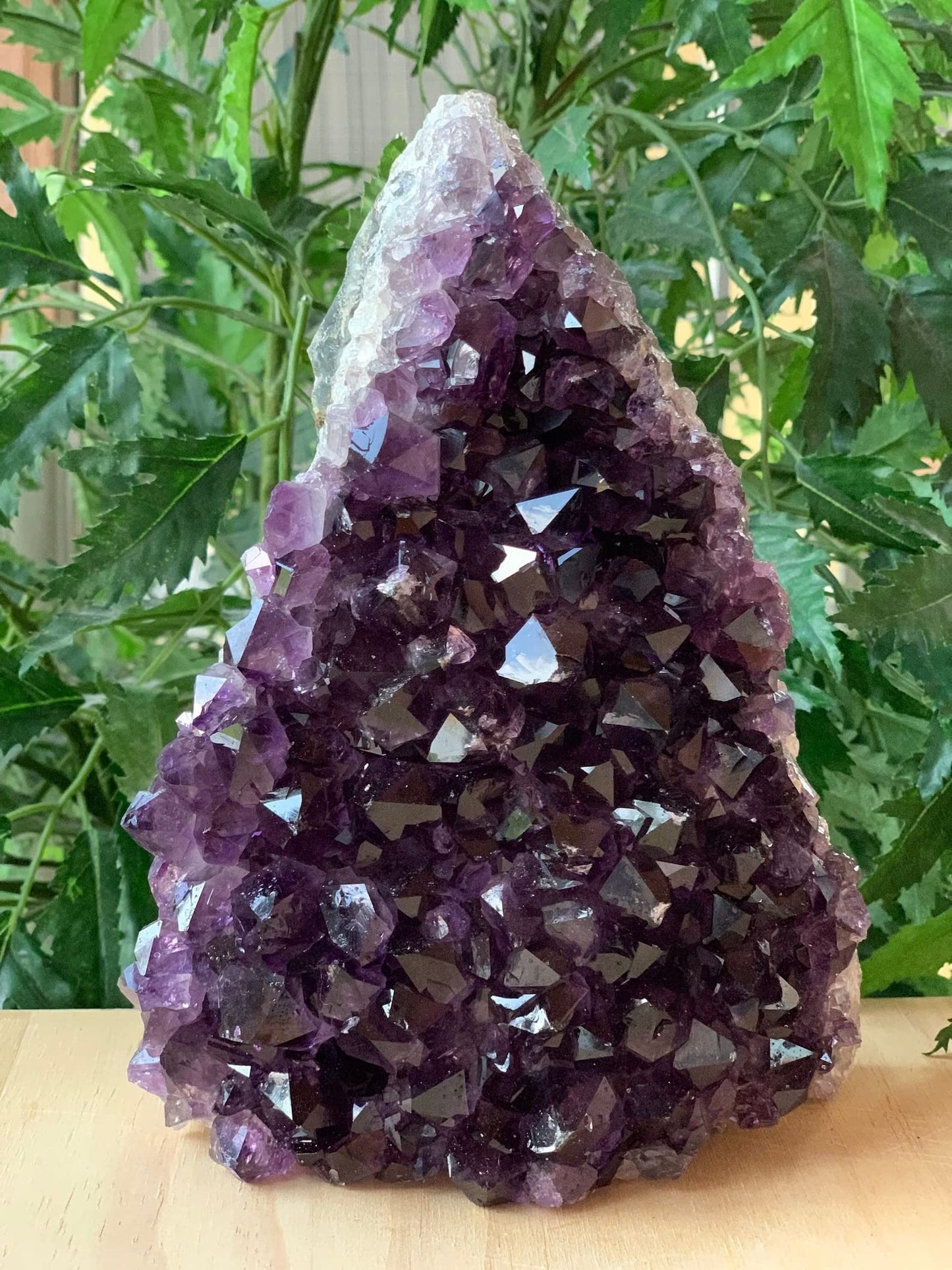 GAF TREASURES Uruguayan Deep Purple Amethyst Cluster, Amethyst Geode, Raw Amethyst, Amethyst Cathedral, Amethyst Druze, Amethyst Crystal (0.3-0.5 lb)
