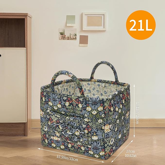 Quilted Fabric Storage Baskets