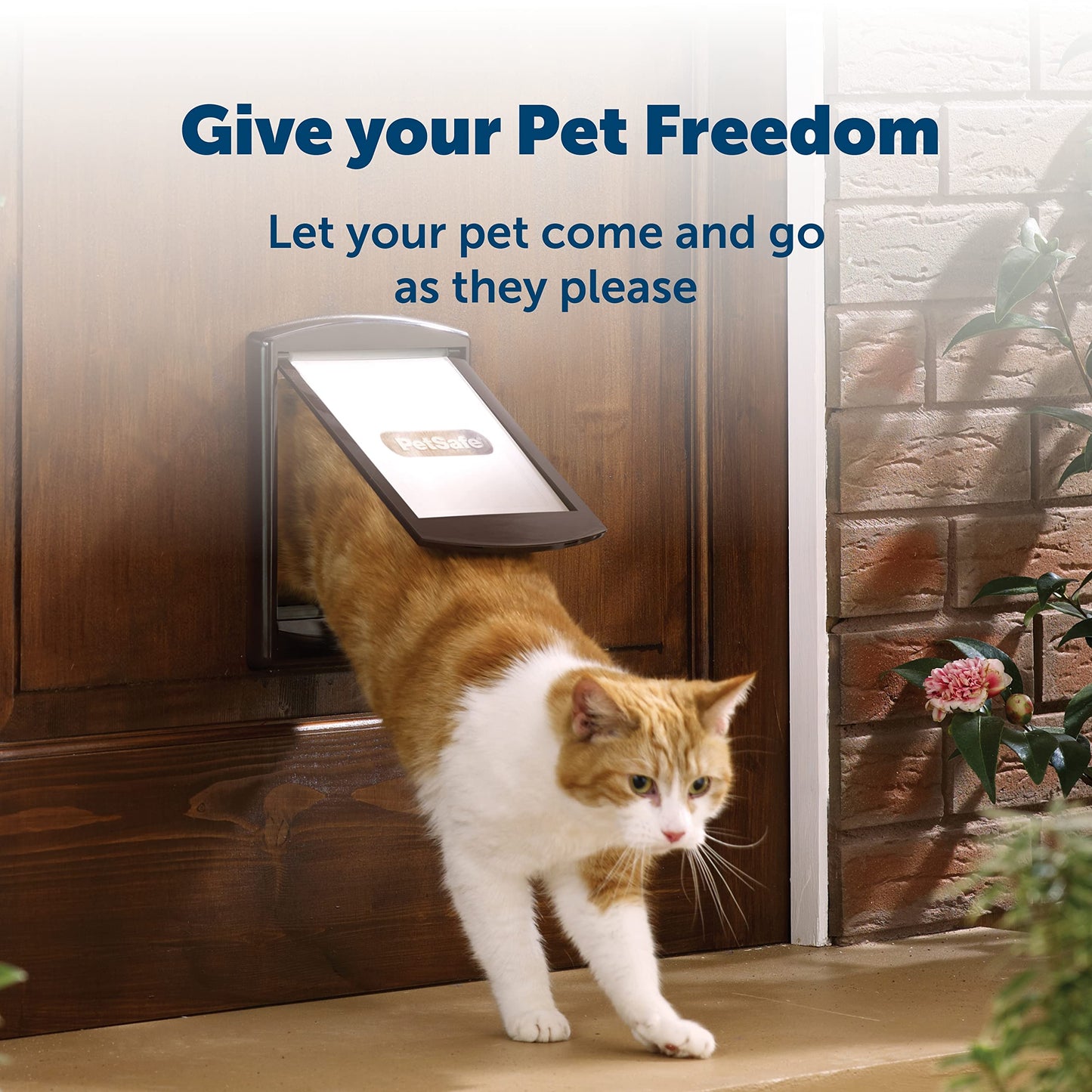 PetSafe — Original Staywell cat and dog flap, 2 way access in or out - Indoor and outdoor pet door, Rigid, Closure Panel included — White, M
