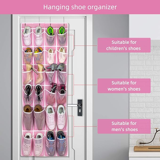 Hanging Shoe Organizer, Over The Door Shoe Organizer