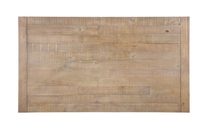 Prato Two-Tone Finish Wood Dining Table, Antique White and Distressed Oak