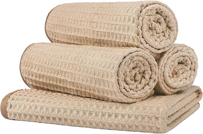 HOMEXCEL 4 Pack Gym Towels, Microfiber Yoga Towels