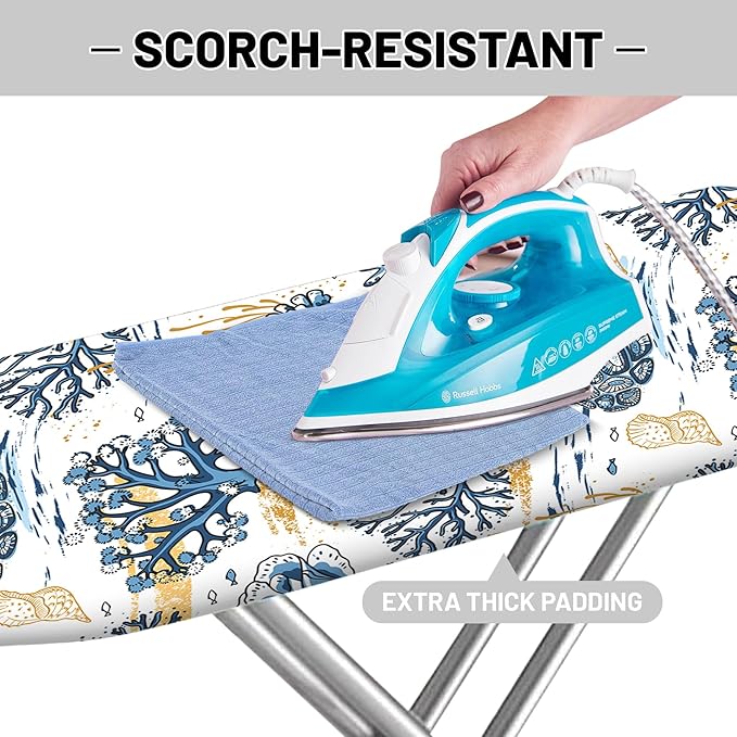 Extra Thick Ironing Board Cover and Pad, 15x54 Ironing Board Cover, Resist