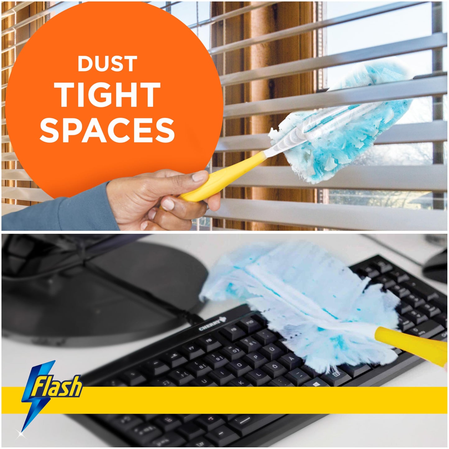 Flash Duster Dust Magnet Starter Kit (1 Handle + 13 Refills), Trap & Lock Away Dirt & Hair In No Time