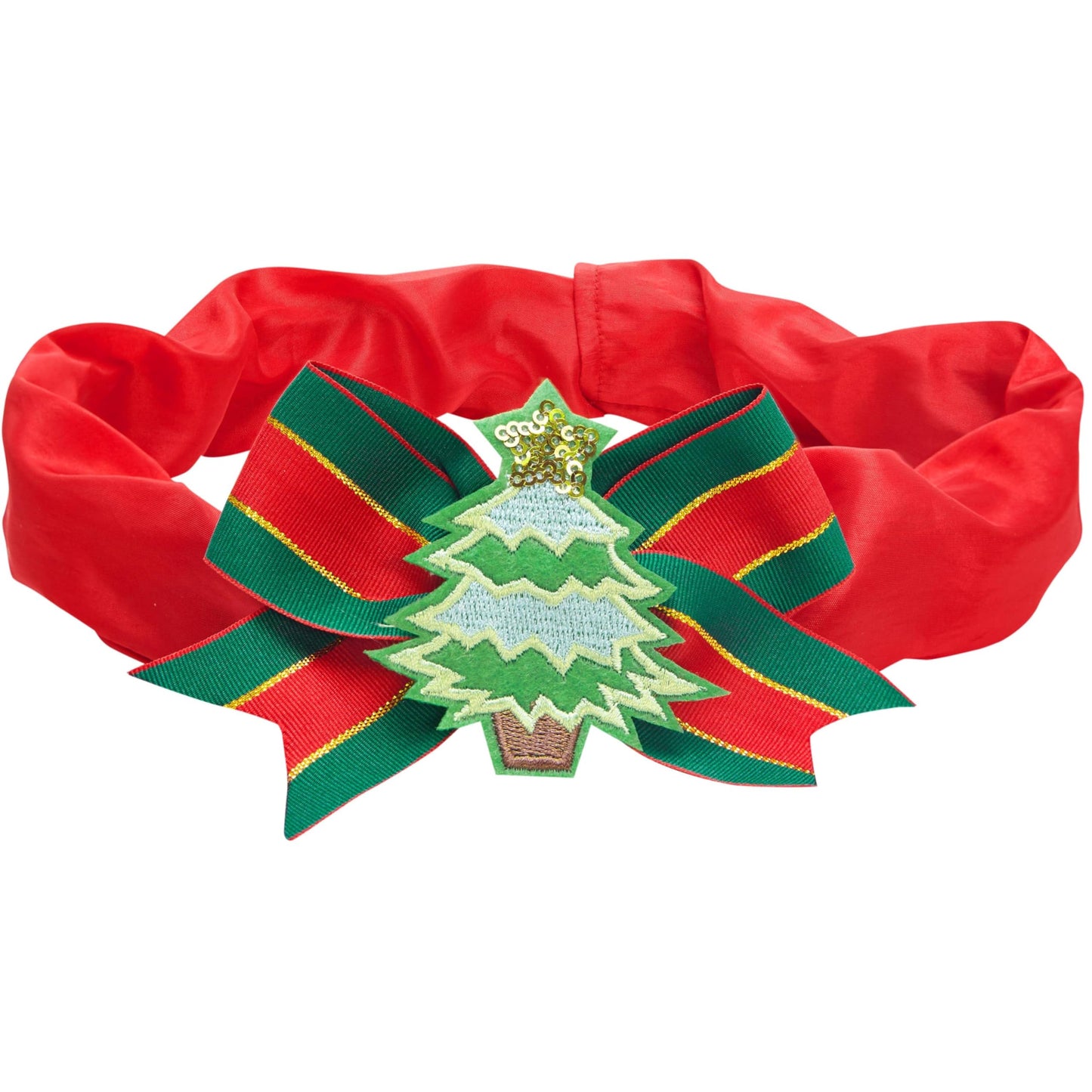Blueberry Pet Festival Fever Christmas Tree Dog Collar Cover – Holiday Decorative Accessory Fits Small, Medium & Large Dog Collars