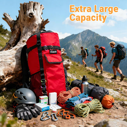 Brobantle Climbing Rope Bag,Large Capacity Arborist Tree Rope Storage Bag,Waterproof Outdoor Rock Climbing Gear Bag