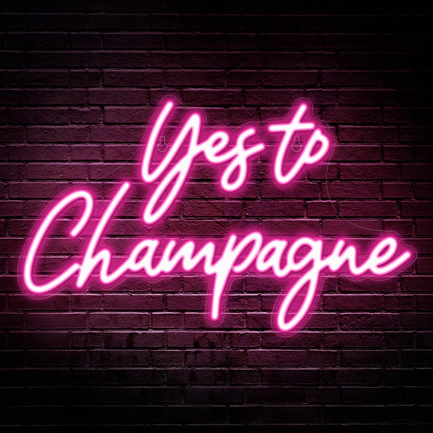 Kavaas Yes to Champagne Neon Sign 15" x 9.1", Neon Bar Signs for Home Bar Decor, Man Cave Pub Party - Best Gifts for Champagne Lover, Birthday, Christmas