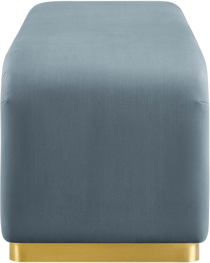 Modway EEI-6734-BRA-CAB Koda Performance Velvet Waterfall Long Bench, Brass