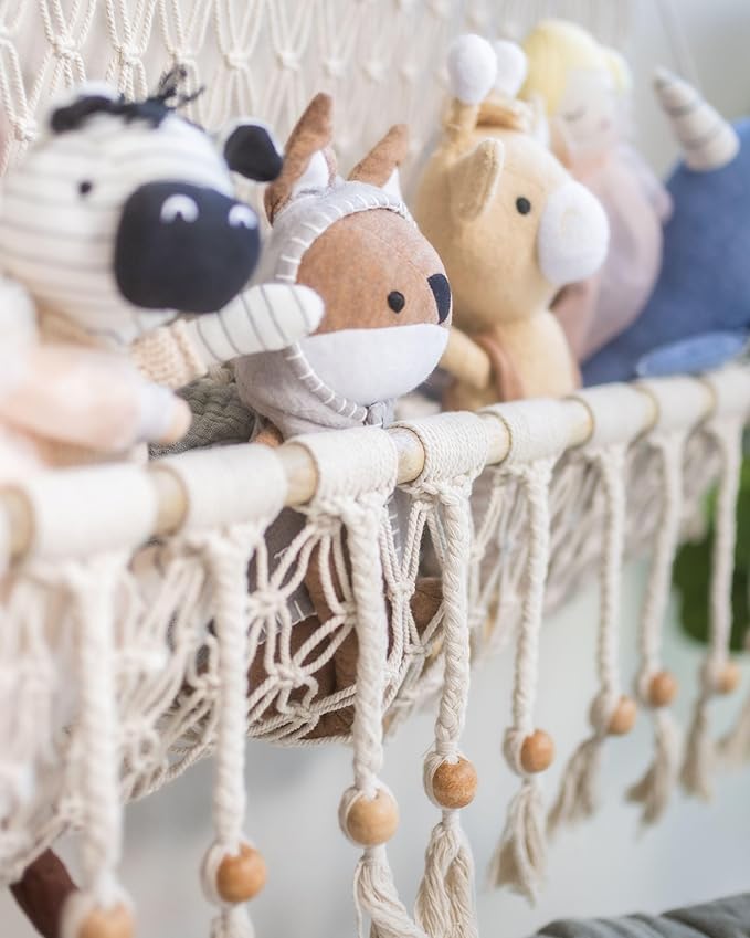 Crane Baby Macrame Hanging Storage Bin