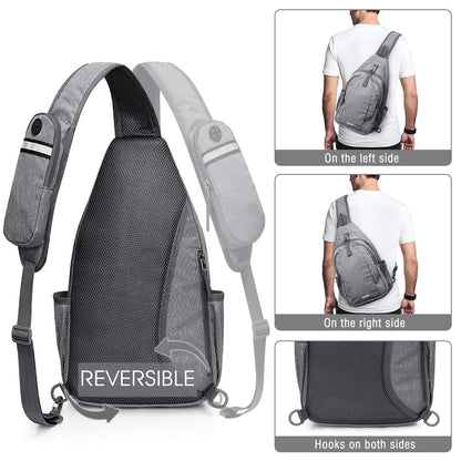 G4Free Sling Bag RFID Blocking Sling Backpack Crossbody Chest Bag Daypack for Hiking Travel