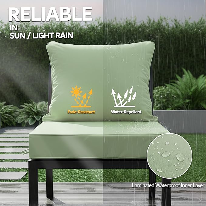 22x22 Inch Patio Chair Cushions Set of 4, Outdoor Furniture Cushions