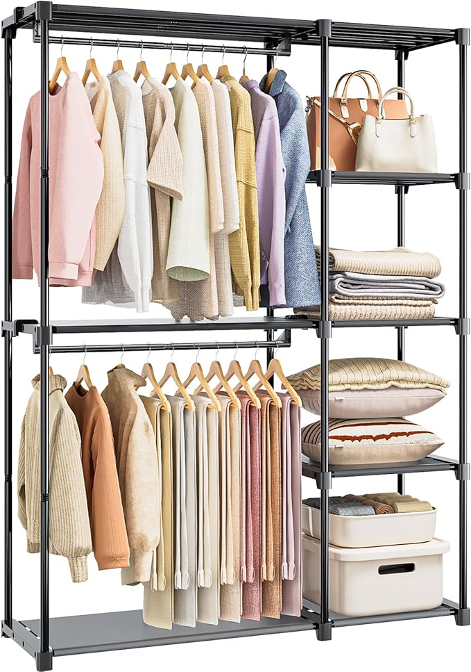 Portable Closet, Freestanding Wardrobe Closet Organizers and Storage, Open