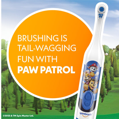 Spinbrush PAW Patrol Kid’s Electric Battery Toothbrush, Soft, 1 ct, Character May Vary