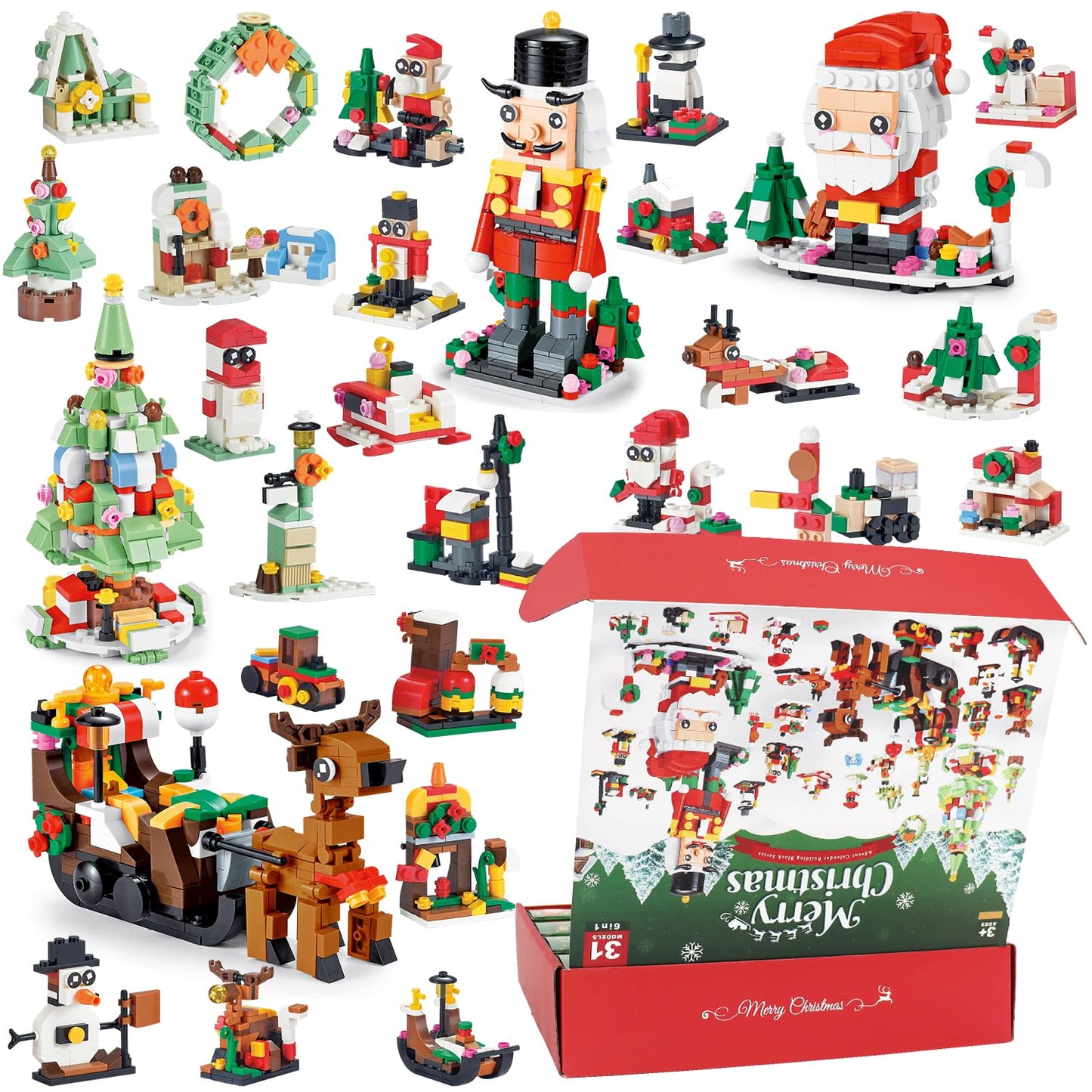 Christmas Advent Calendar 2025, 6 in 1 Building Blocks, 24 Days Countdown Calendar Toys for Kids, Building Toys Party Favors, Xmas Gifts for Boys & Girls