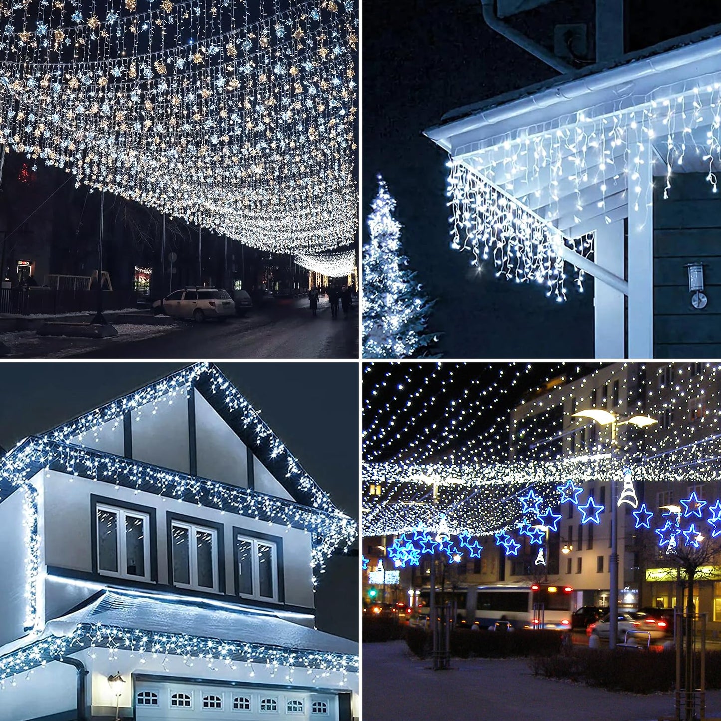 Dailyart Solar String Lights Outdoor, 2 Pack 240 Led Solar Fairy Lights for Outside Waterproof 170ft Cool White Solar Lights 8 Lighting Mode Solar String Lights for Outside,Garden,Courtyards,Trees