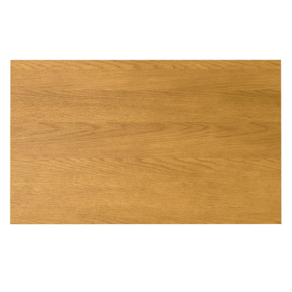 SIMPLIHOME Lowry Dining Table - 66 inch Wide Solid Wood Oak Veneer Table, Modern Industrial Style for Dining Room or Kitchen with Angled Graphite Grey Powder-Coated Iron Legs and Thick Top, Seats 6