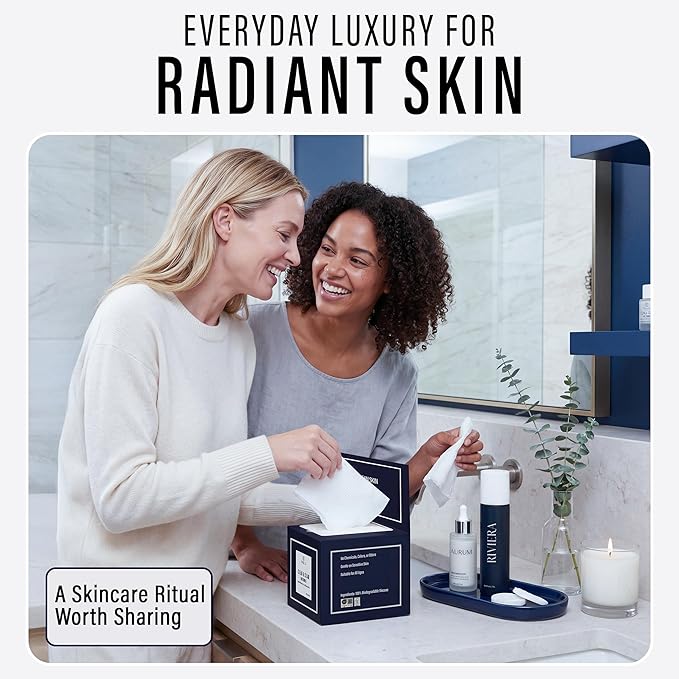 Clean & Clear Face Towels, Disposable Luxury Facial Towels, 100% Viscose