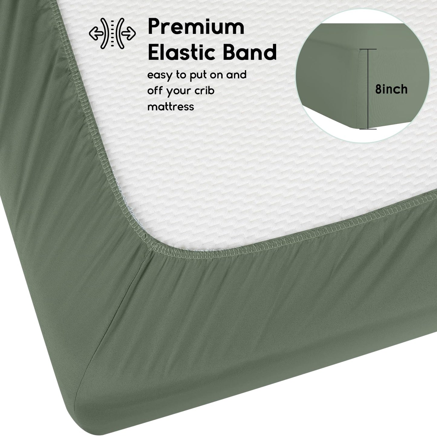 Yoofoss Baby Crib Sheets for Boys Girls, Fitted Crib Sheet 2 Pack for Standard Crib and Toddler Mattress, Super Soft Microfiber Baby Sheet 28x52x8in(Fox)