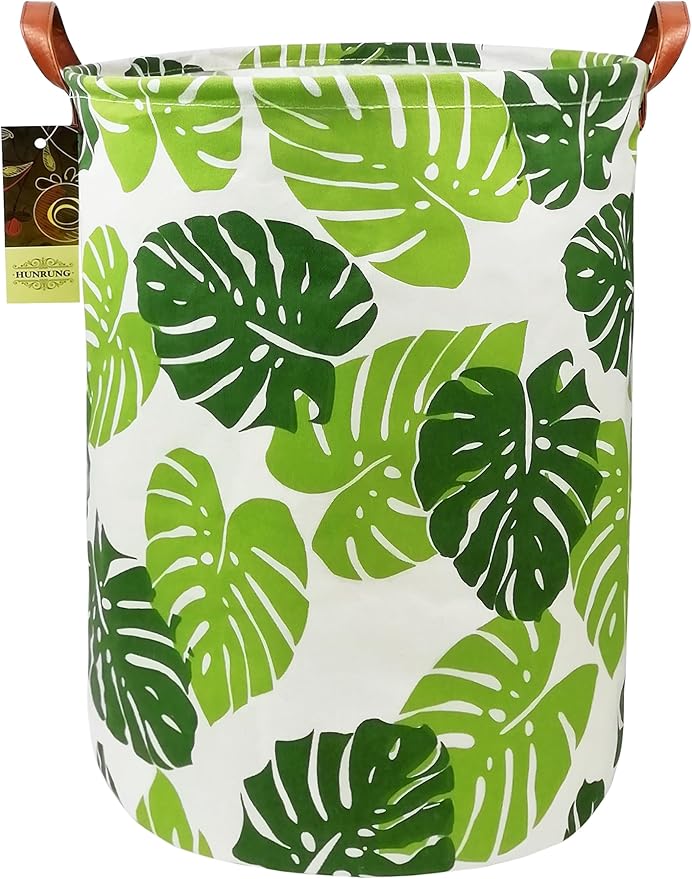 HUNRUNG Laundry Hamper, Large Canvas Fabric Lightweight Storage Basket Toy