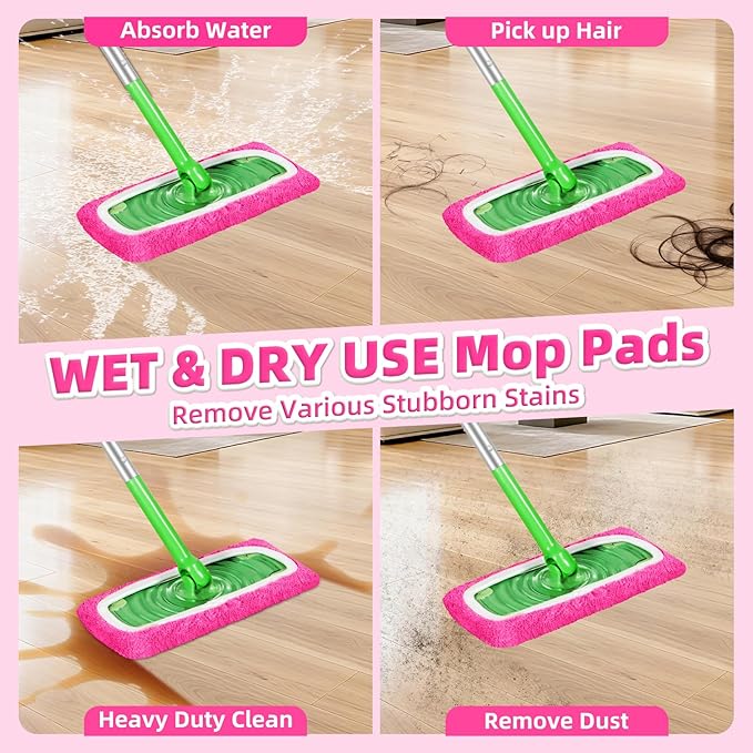 Reusable Mop Pads fit Swiffer Sweeper Mop