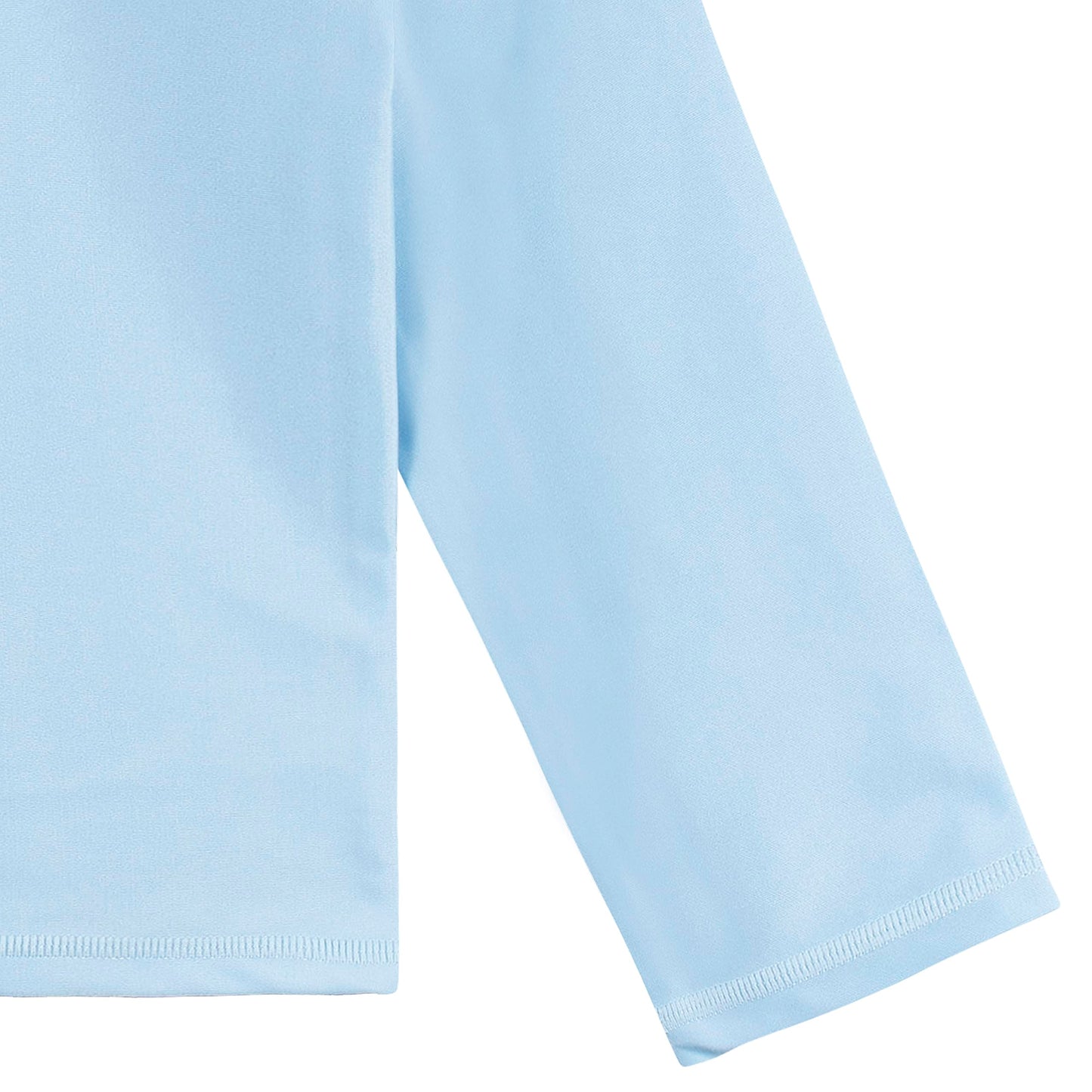 Gerber Unisex Baby Standard Toddler UPF 50+ Long Sleeve Rashguard Swim Shirt, Light Blue, 12 Months