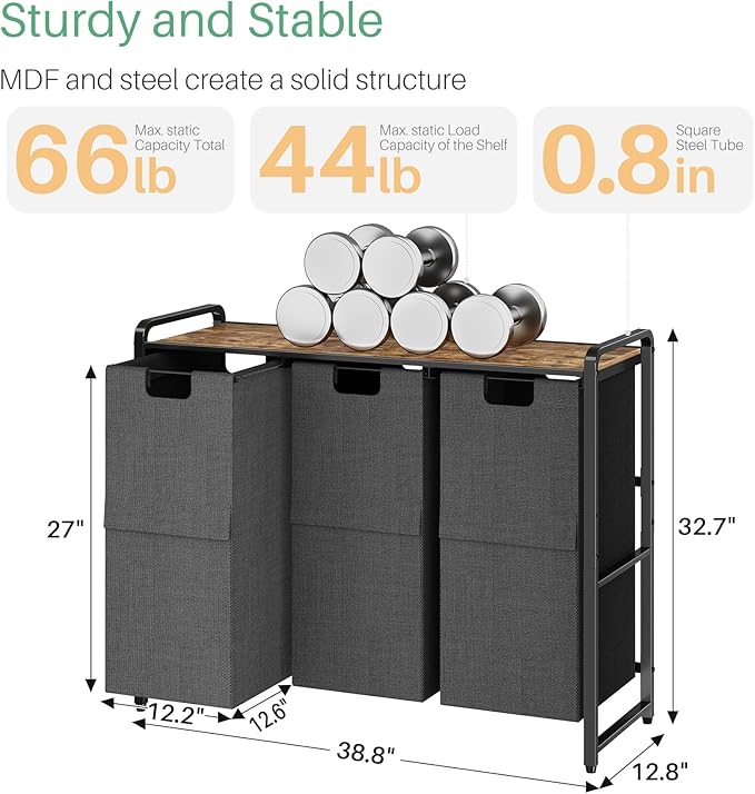Kitstorack Laundry Hamper with Shelf