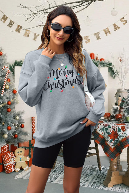 SUPEYA Merry Christmas Sweatshirt Women Christmas Sequin Tops Hoodie Christmas Party Pullover with Pockets