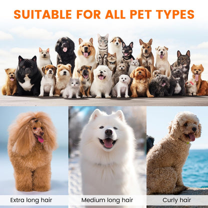 ubrobo Dog Grooming Vacuum, Dog Grooming Kit with Pet Clippers, 12,000Pa Pet Hair Grooming Vacuum for Dogs, Vacuum Brush for Shedding Grooming, Low Noise Home Cleaning Tool in 1, PG10