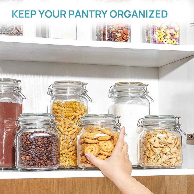 Vtopmart 34oz Glass Food Storage Jars