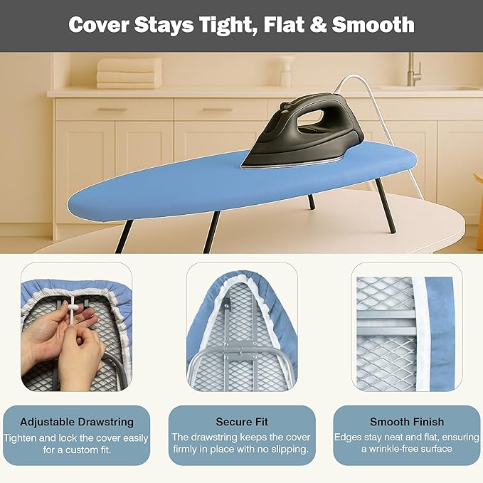 Small Ironing Board Cover and Pad 12.5"x30" Small Iron Board Cover