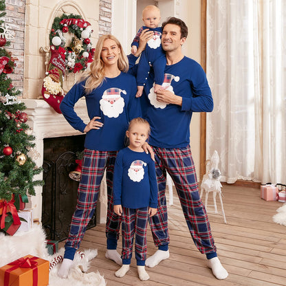 Honwenle Family Christmas Pajamas Matching Sets Soft Long Sleeve Family Christmas Pjs Sleepwear Holiday Lounge Set