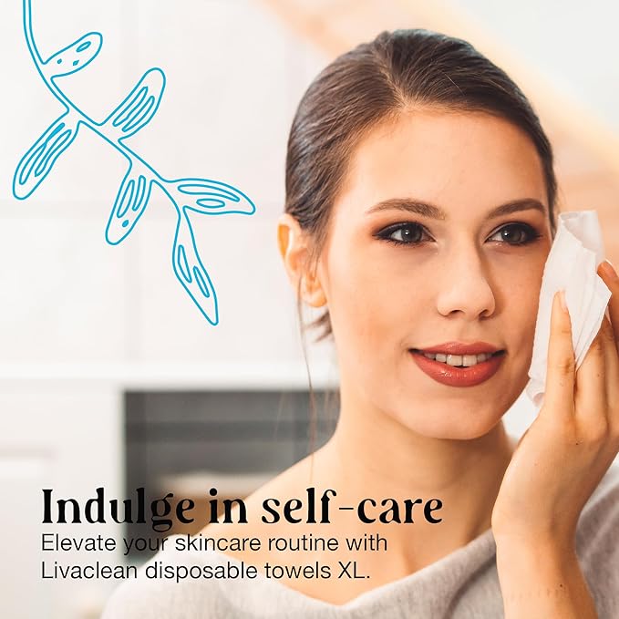 50 CT Face Cloths for Washing Face – Biodegradable Viscose Disposable Face