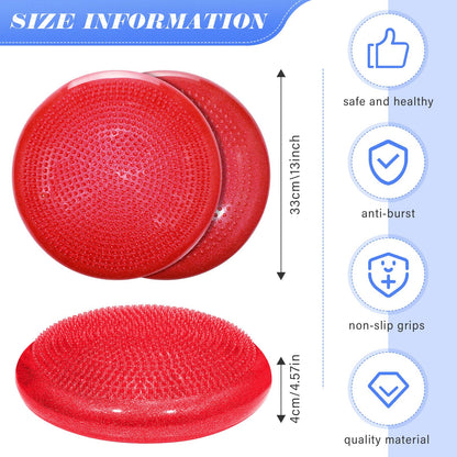 Libima 4 Pcs Glitter Wiggle Seat for Sensory Kids Inflated Wobble Cushion Sensory Seat Flexible Seating for Classroom Elementary, Balance Disc for Kids Adult Office Home