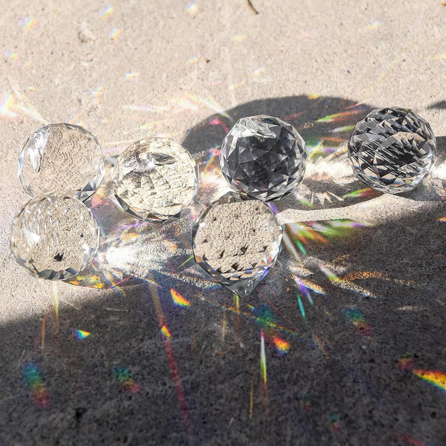 MerryNine 20mm Clear Crystal Ball Prism Sun Shine Catcher Rainbow Pendants Maker, Hanging Crystals Prisms for Windows, for Feng Shui, for Gift (20mm/0.79", 24)